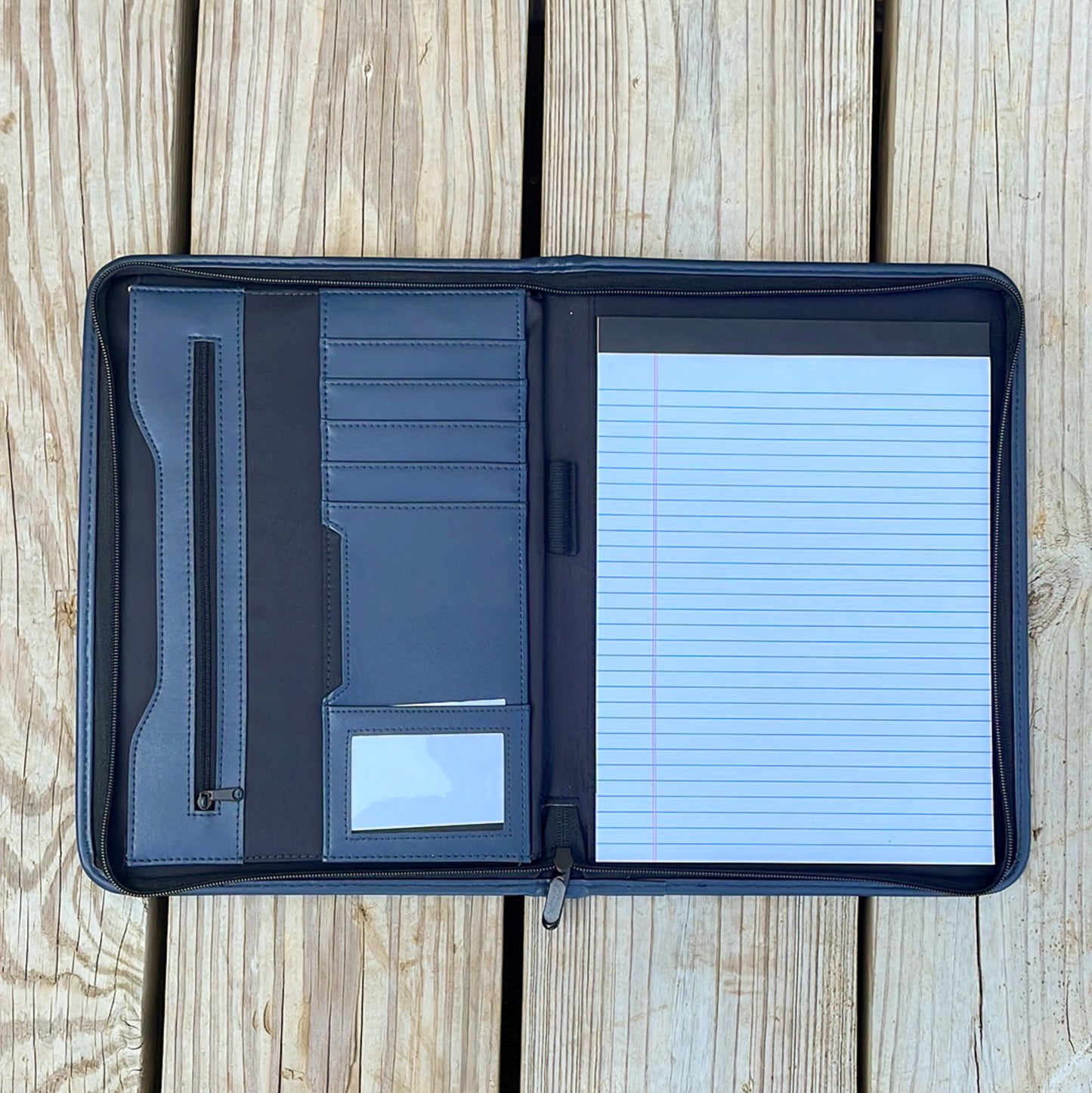 Zippered Padfolio (Navy)
